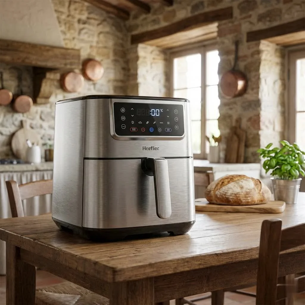Air fryer Hot Pockets cooking to golden perfection